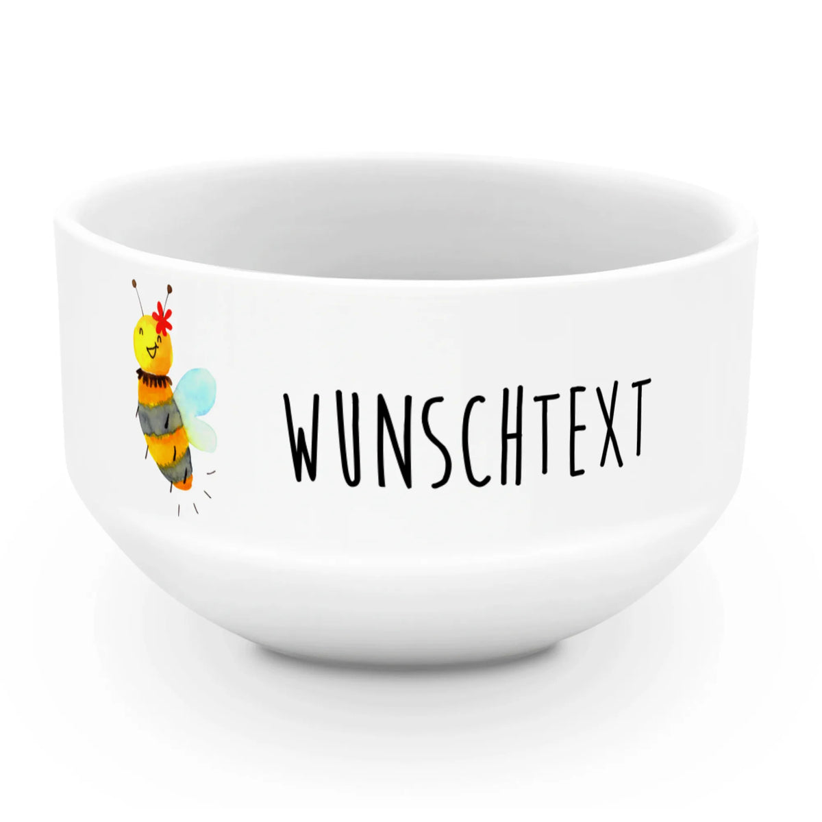 Personalized Muesli Bowl bee flower dessert bowl, porcelain bowl, salad bowl, ceramic bowl, fruit bowl, snack bowl, muesli bowl, soup bowl, bowl, breakfast bowl, personalized cereal bowl, Bee, wasp, bumblebee