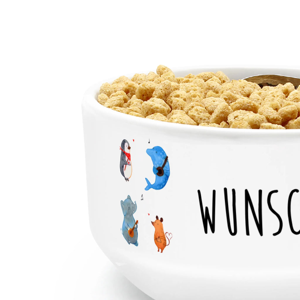 Personalized Muesli Bowl Big tape fruit bowl, bowl, breakfast bowl, snack bowl, soup bowl, porcelain bowl, ceramic bowl, muesli bowl, personalized cereal bowl, dessert bowl, salad bowl, small animals, cute, funny, cute animal motives, hand drawn, small world, funny sayings, good mood, happy, gifts, gift ideas, special gifts, animal lover, card, mouse, band, music, triangle, musicians, elephant, penguin, dog, dolphin, guitar