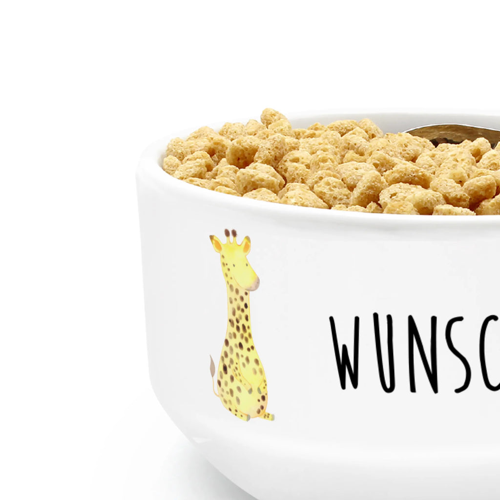 Personalizowana miska na musli żyrafa Zadowolony Afryka, dzikie zwierzęta