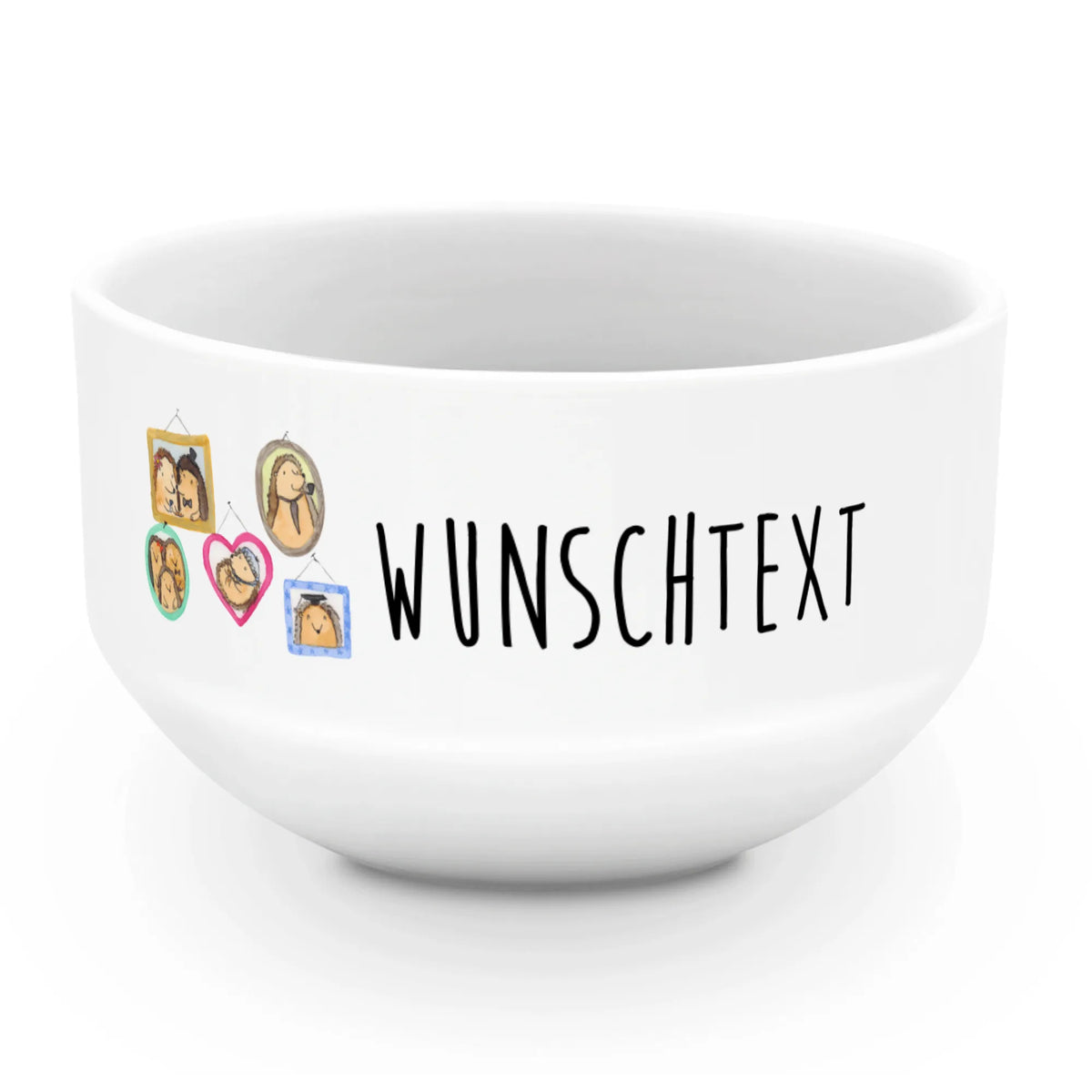 Personalizowana miska na musli Rodzina jeży Rodzina, Dzień Ojca, Dzień Matki, brat, siostra, mama, tata, babcia, dziadek