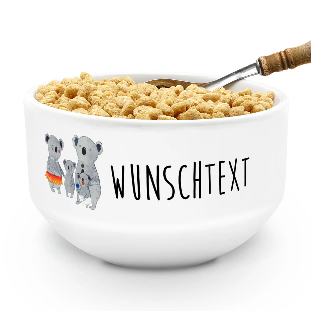 Personalized Muesli Bowl Koala Family soup bowl, salad bowl, muesli bowl, bowl, breakfast bowl, snack bowl, fruit bowl, ceramic bowl, personalized cereal bowl, porcelain bowl, dessert bowl, Family, Father's Day, Mother's Day, brother, sister, Mom, Dad, family life, family, koalas, dad, children, Koala, siblings, mom