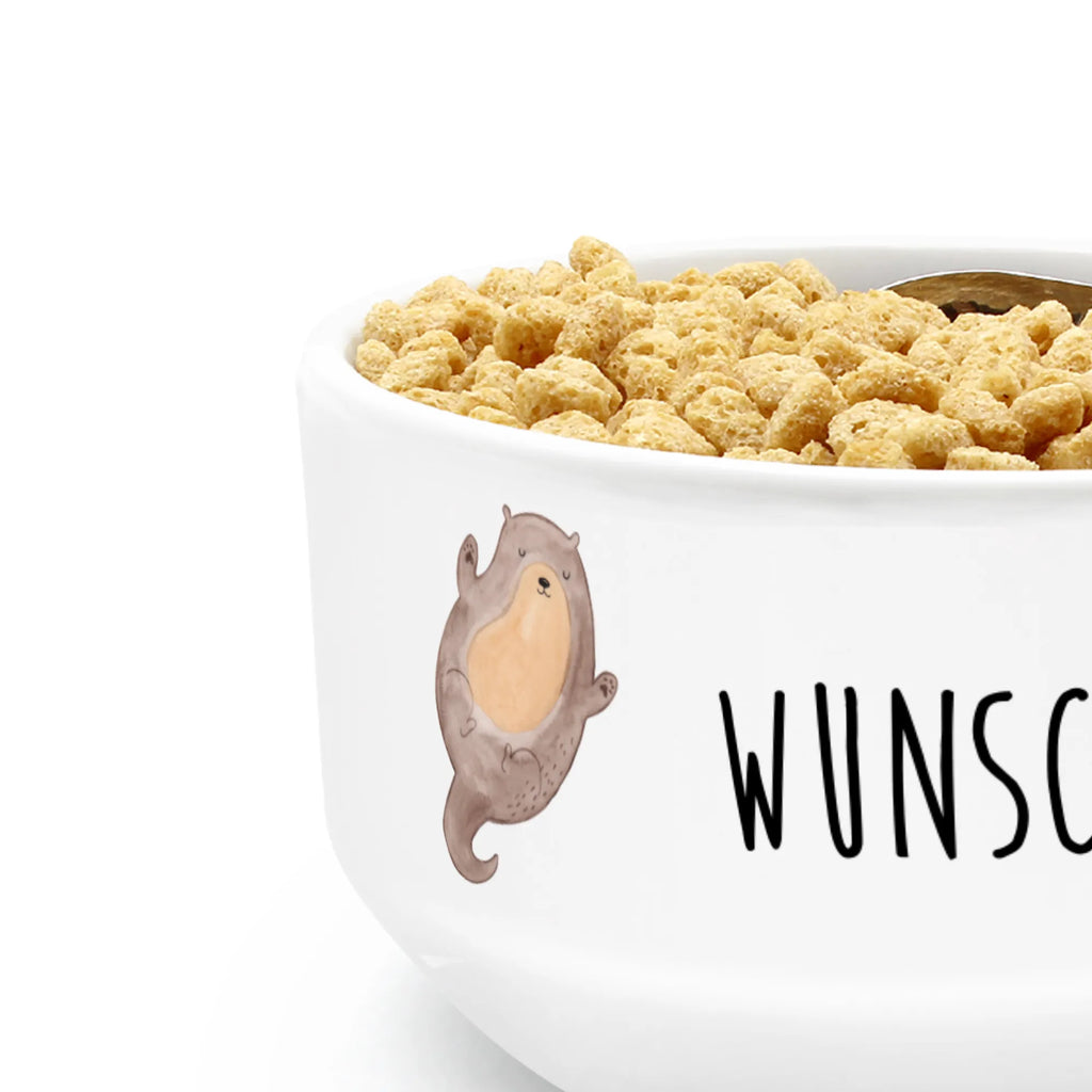 Personalized Muesli Bowl otter Embrace dessert bowl, fruit bowl, porcelain bowl, ceramic bowl, muesli bowl, bowl, personalized cereal bowl, soup bowl, salad bowl, snack bowl, breakfast bowl, otter, marten, sea otter, European otter, water mammal, aquatic animal, baby otter, predator, water, otter gifts, animal lover, gift ideas for animal lovers, animal, mammal, water animal, gifts for people in love, Otter Sea Otter Lake Otter
