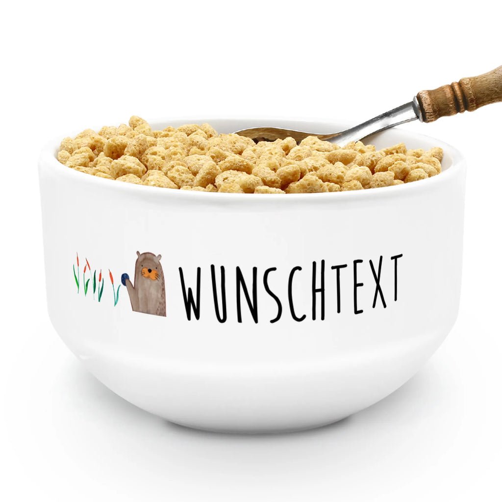 Personalizowana miska na musli wydra kamień Kuna, wydra, morska wydra