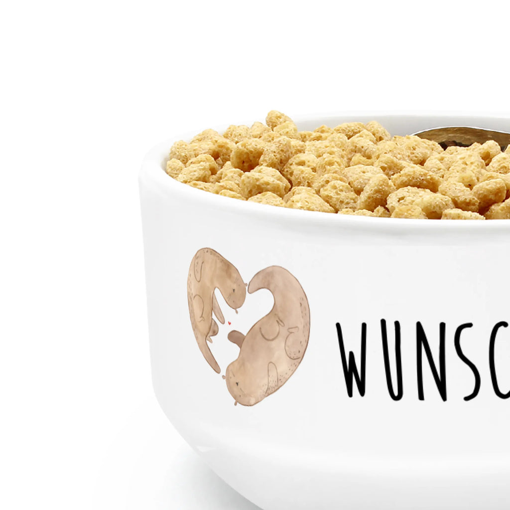 Personalized Muesli Bowl otter Heart dessert bowl, breakfast bowl, fruit bowl, muesli bowl, salad bowl, personalized cereal bowl, snack bowl, soup bowl, bowl, ceramic bowl, porcelain bowl, otter, marten, sea otter, European otter, water mammal, aquatic animal, baby otter, predator, water, otter gifts, animal lover, gift ideas for animal lovers, animal, mammal, water animal, gifts for people in love, life together, better half, wedding day, love, love you, love gift, anniversary, heart, proof of love, engagement