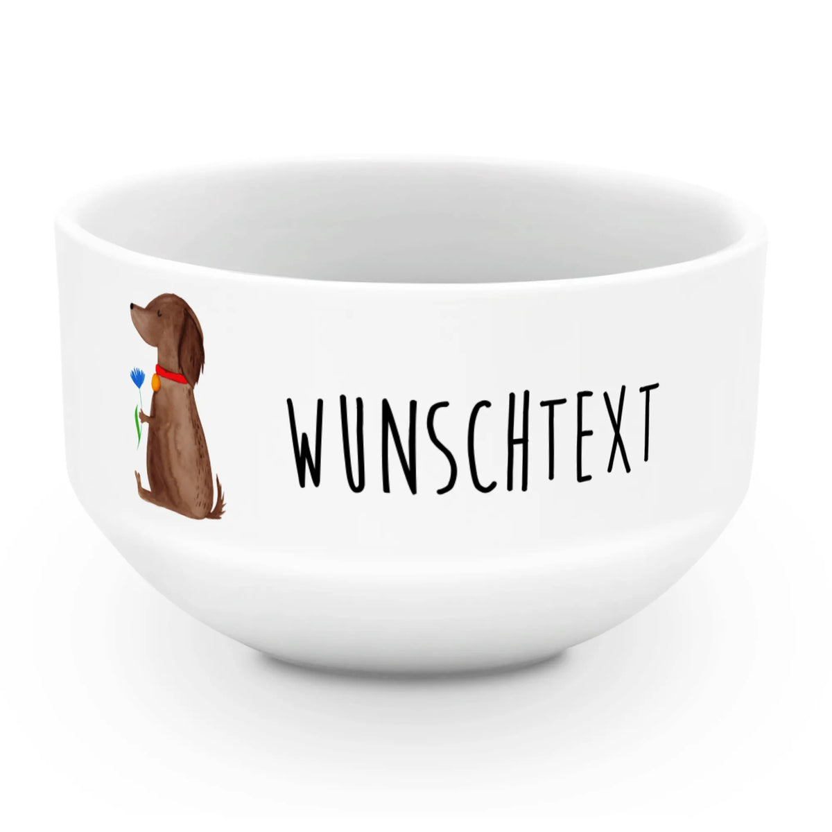 Personalizowana miska na musli pies kwiat Pies, motyw psa, zwierzę domowe, rasa psa, miłośnik zwierząt, właściciel psa, powiedzenia