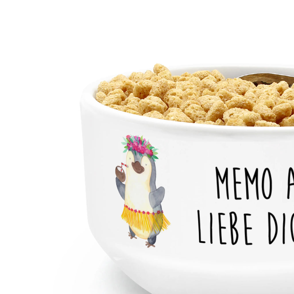 Muesli Bowl Penguin coconut porcelain bowl, salad bowl, cereal dish, dessert bowl, breakfast bowl, fruit bowl, snack bowl, cereal bowl, ceramic bowl, soup bowl, bowl, Penguin, North Pole, Winter, Penguins, vacation, penguins, aloha, coconut, Hawaii