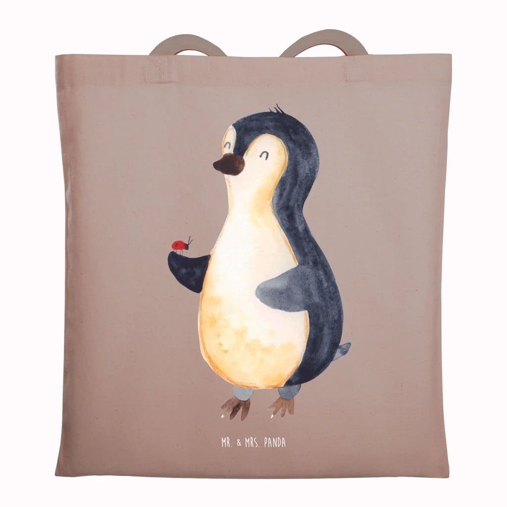 Tragetasche Pinguin Marienkäfer Stoffbeutel, Badetasche, Strandtasche, Schultertasche, Shopper, Einkaufstasche, Umhängetasche, Beutel, Tragetasche, Einkaufstüte, Laptoptasche, Beuteltasche, Tasche, Stofftasche, Jutebeutel, Jutetasche, Pinguin, Lebensfreude, Liebe, Glück, Marienkäfer, Wunder, Pinguine, Freude