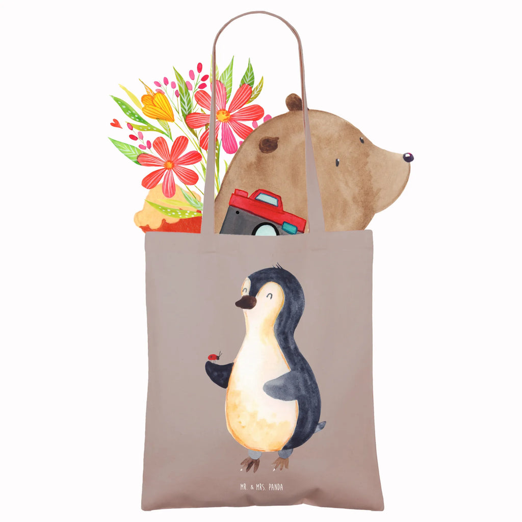 Tragetasche Pinguin Marienkäfer Stoffbeutel, Badetasche, Strandtasche, Schultertasche, Shopper, Einkaufstasche, Umhängetasche, Beutel, Tragetasche, Einkaufstüte, Laptoptasche, Beuteltasche, Tasche, Stofftasche, Jutebeutel, Jutetasche, Pinguin, Lebensfreude, Liebe, Glück, Marienkäfer, Wunder, Pinguine, Freude