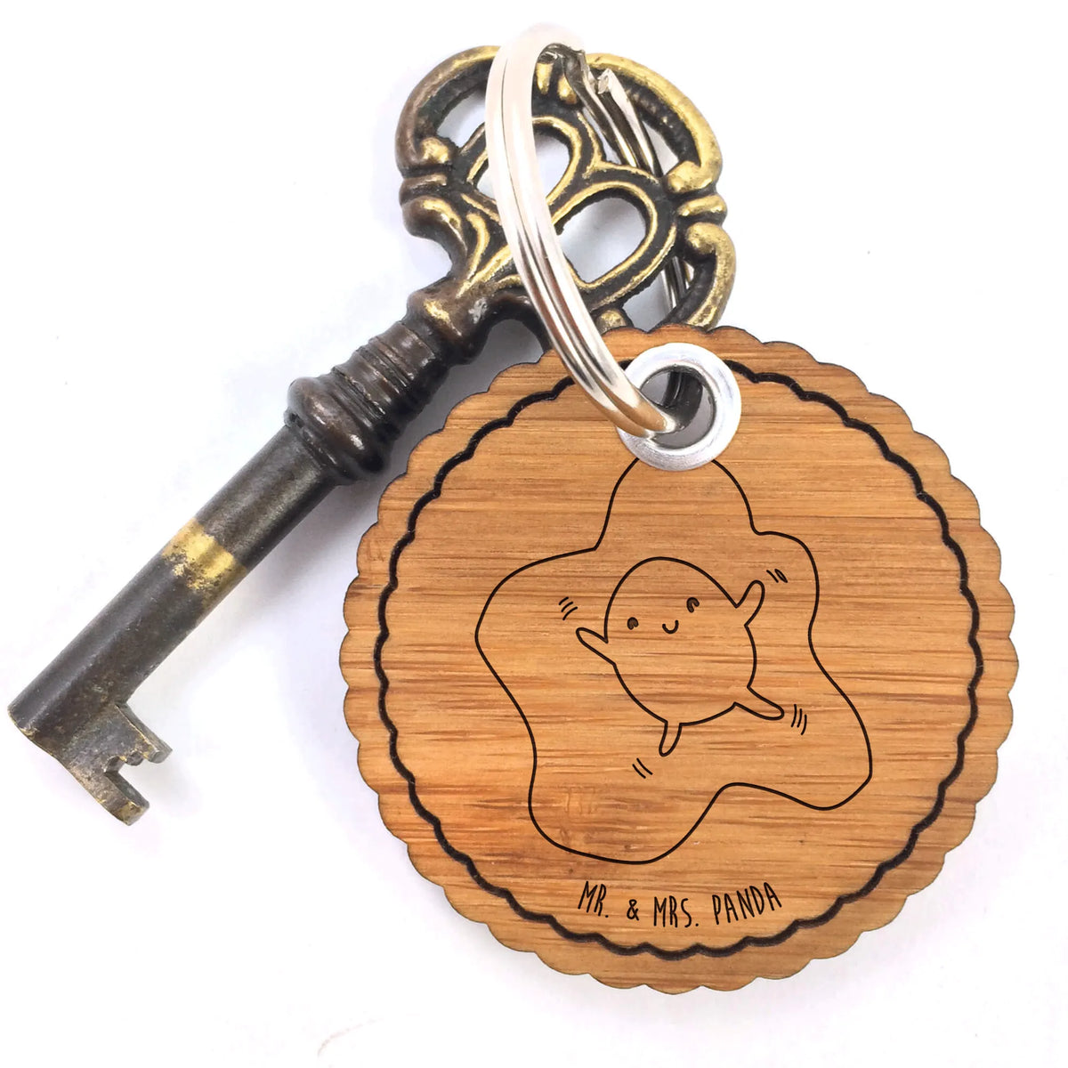 Wavy key ring Fried egg egg key ring, bag pendant, pendant, lucky charm, keychain, small animals, cute, funny, cute animal motives, hand drawn, small world, funny sayings, good mood, happy, gifts, gift ideas, special gifts, animal lover, card, fried egg, Egg, day, nice, love