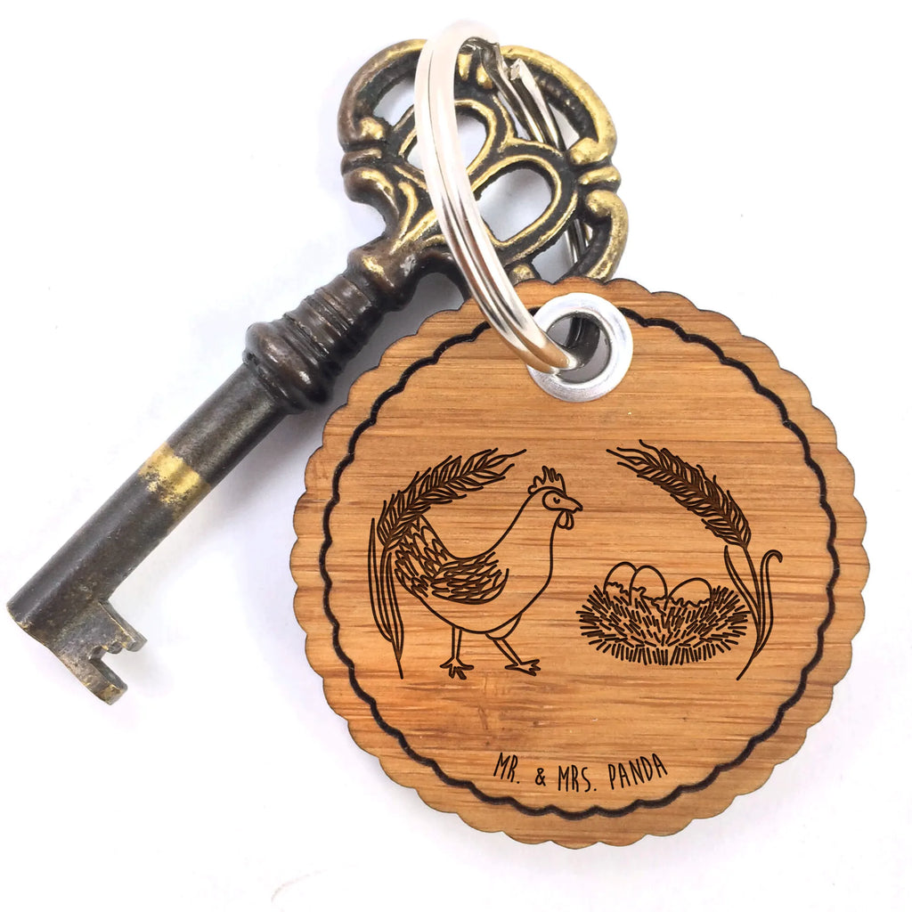 Wavy key ring Chicken Proud lucky charm, key ring, keychain, pendant, bag pendant, farm, farm animals, animals, hen, birth, eggs, pregnancy, magic, cock, saying, chicken, motivation, yard, country life