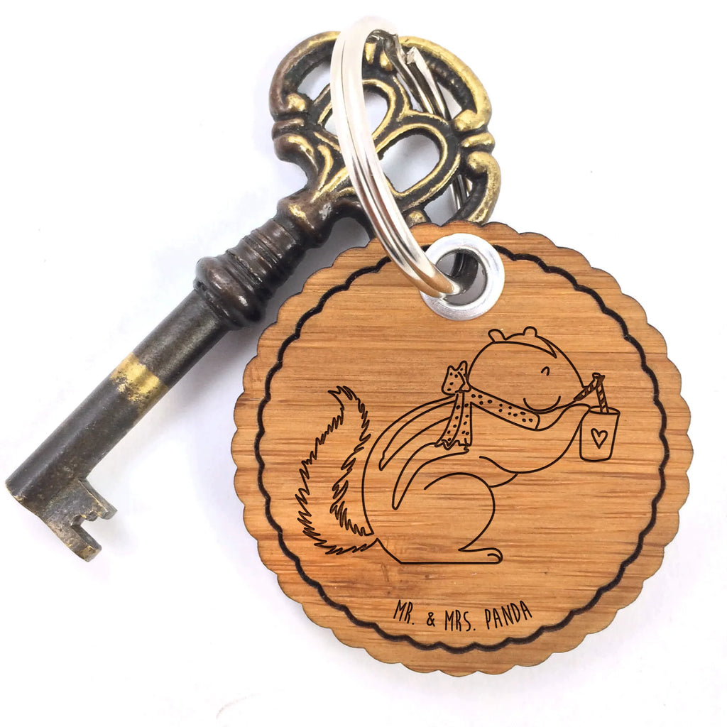 Wavy key ring Squirrel smoothies Schlüsselanhänger, Anhänger, Taschenanhänger, Glücksbringer, Schlüsselband, Tiermotive, Gute Laune, lustige Sprüche, Tiere, Abnehmen, Green Smoothies, Diät, Streifenhörnchen, Eichhörnchen
