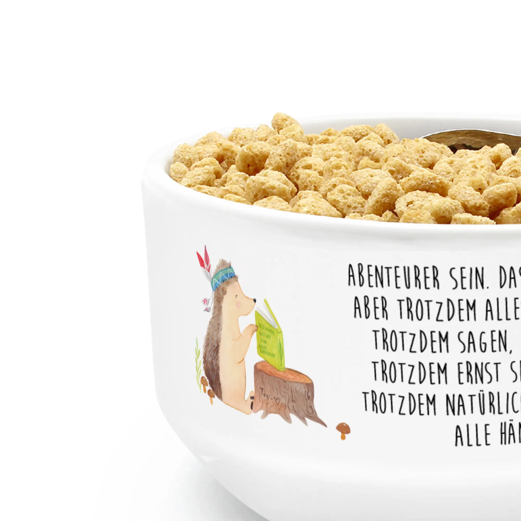 Muesli Bowl Hedgehog feather headdress salad bowl, dessert bowl, soup bowl, ceramic bowl, cereal bowl, bowl, cereal dish, breakfast bowl, snack bowl, fruit bowl, porcelain bowl, Forest animals, Indians, Hedgehogs, Adventure, Campfire, Camping