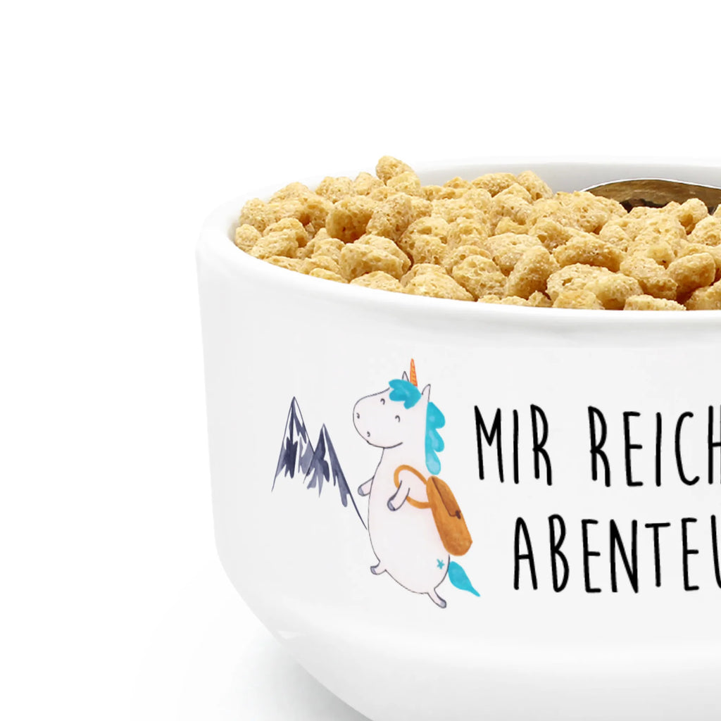 Muesli Bowl unicorn climber breakfast bowl, bowl, soup bowl, dessert bowl, ceramic bowl, fruit bowl, cereal bowl, cereal dish, salad bowl, porcelain bowl, snack bowl, unicorn, unicorns, adventure, english, mountaineer, world trip, adventurer, mountains, travel, Einhorn, world traveler, vacation, explorer