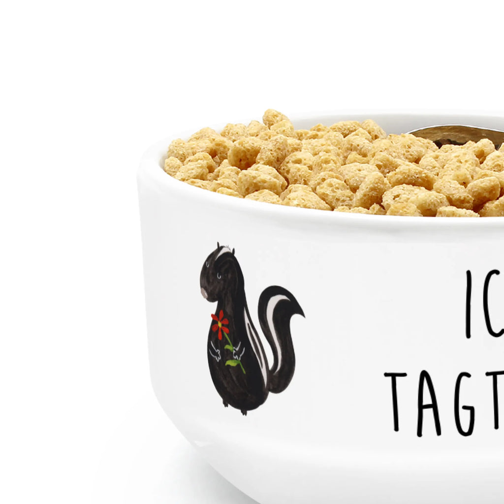 Muesli Bowl skunk flower salad bowl, ceramic bowl, cereal bowl, soup bowl, porcelain bowl, snack bowl, dessert bowl, breakfast bowl, cereal dish, bowl, fruit bowl, Skunk, stink, dreams, daydreamer, stinker, wild animal, skunk, predator, dreamy