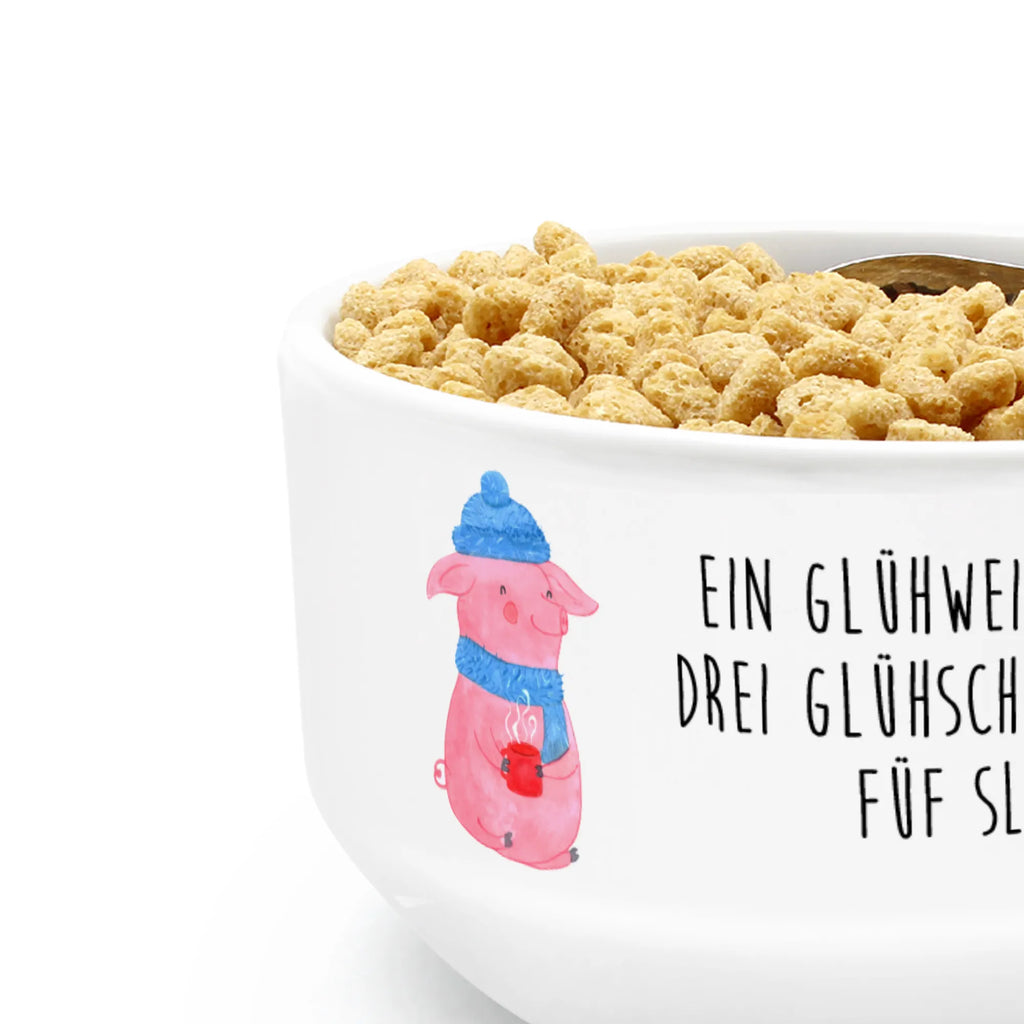 Muesli Bowl piggy Mulled wine bowl, fruit bowl, cereal bowl, breakfast bowl, ceramic bowl, salad bowl, porcelain bowl, cereal dish, snack bowl, soup bowl, dessert bowl, Winter, Christmas, Christmas time, snow, mulled wine, saying, Christmas market, drunk