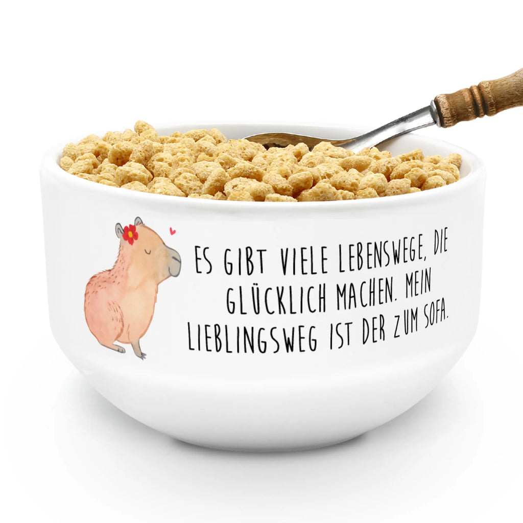 Muesli Bowl Capybara flower bowl, breakfast bowl, dessert bowl, snack bowl, cereal dish, soup bowl, ceramic bowl, fruit bowl, porcelain bowl, salad bowl, cereal bowl, small animals, cute, funny, cute animal motives, hand drawn, small world, funny sayings, good mood, happy, gifts, gift ideas, special gifts, animal lover, card