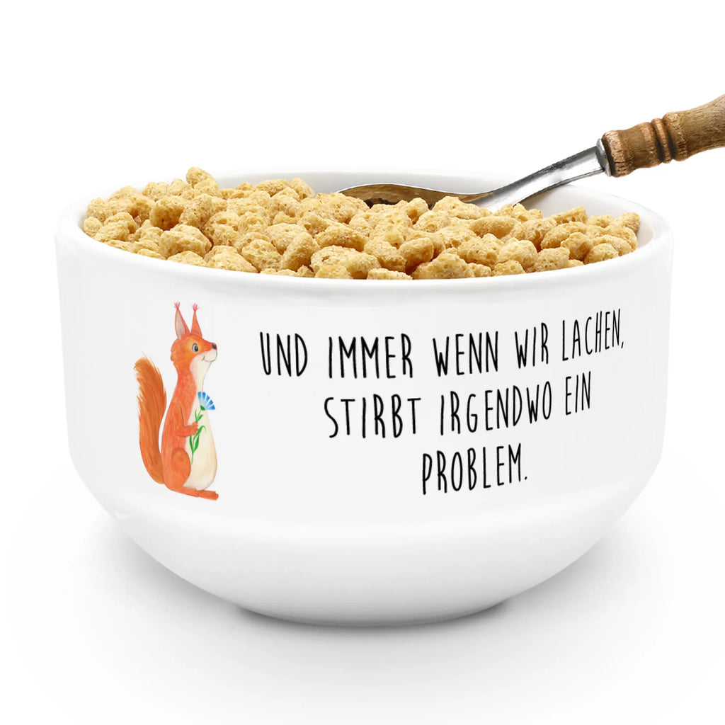 miska na musli wiewiórka kwiat Motywy zwierzęce, dobra energia, zabawne powiedzonka, zwierzęta