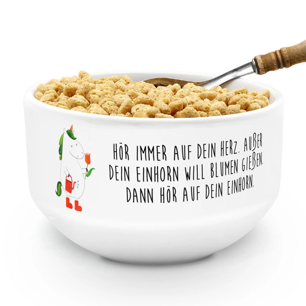 Muesli Bowl unicorn gardener porcelain bowl, snack bowl, ceramic bowl, salad bowl, cereal dish, bowl, dessert bowl, breakfast bowl, fruit bowl, cereal bowl, soup bowl, unicorn, unicorns, gardener present, Girlfriend gift, Watering-Can, gardener gift, garden, Unicorn, Flower