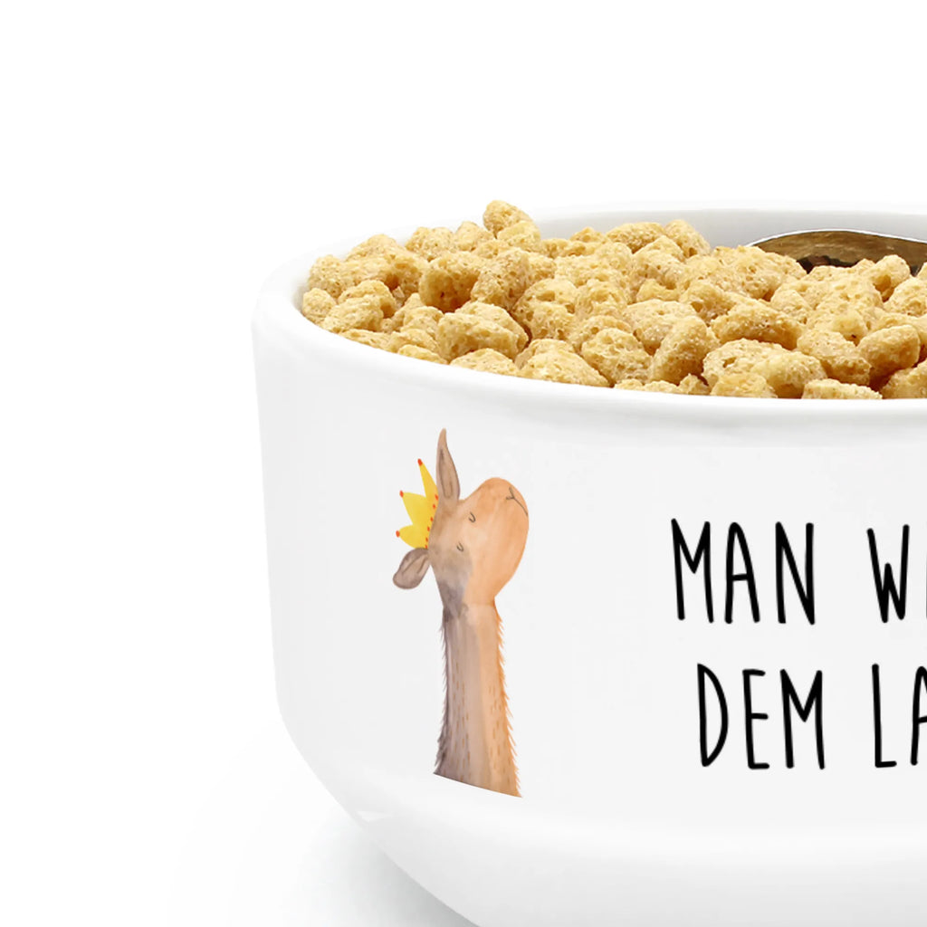 Muesli Bowl llama head king breakfast bowl, salad bowl, bowl, snack bowl, cereal bowl, ceramic bowl, fruit bowl, soup bowl, dessert bowl, cereal dish, porcelain bowl, Llama, llama, alpaca, trendy animal, king, lama, queen, office colleague, mum, high school graduation, girlfriend, boss, colleague, dad, lamas, supervisor