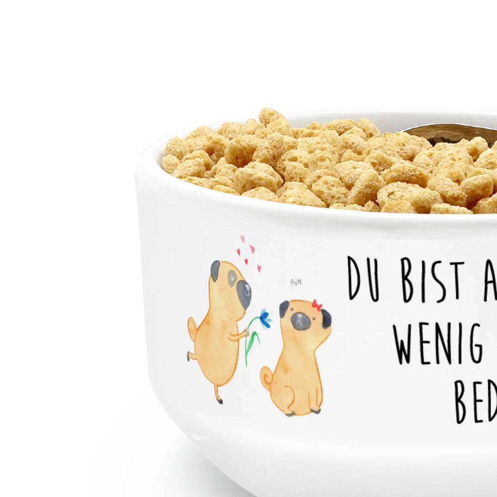 Muesli Bowl pug In love cereal dish, ceramic bowl, porcelain bowl, bowl, breakfast bowl, salad bowl, fruit bowl, soup bowl, cereal bowl, snack bowl, dessert bowl, dog, mutt, hound, woof, dog mama, dog breed, love dogs, love for dogs, dog decorative items, bag with dog print, funny gifts for dog owners, what do you give a dog lover, Christmas gifts for dogs, gifts for dogs, dog sayings, dog love, boob, gift friend, love saying. Engaged, love, Pug, partner, in love
