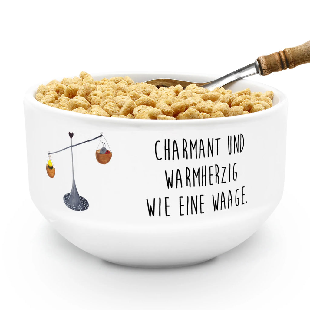 Muesli Bowl Star sign Scale bowl, cereal bowl, soup bowl, porcelain bowl, fruit bowl, snack bowl, salad bowl, dessert bowl, cereal dish, ceramic bowl, breakfast bowl, constellations, birthdays, astrology, zodiac, date of birth, month of birth, gift October, Libra, balance, bumble bee, ladybird, bee, birthday September, birthday October, Libra gift, gift September, Libra zodiac sign