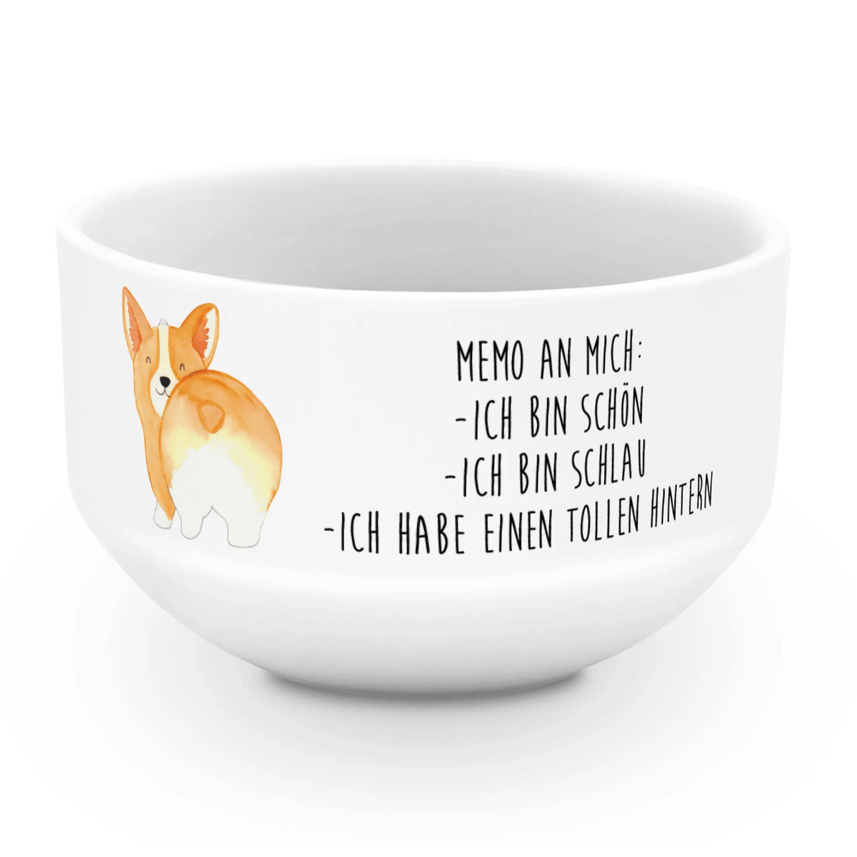miska na musli Corgi tyłek Pies, motyw psa, zwierzę domowe, rasa psa, miłośnik zwierząt, właściciel psa, powiedzenia
