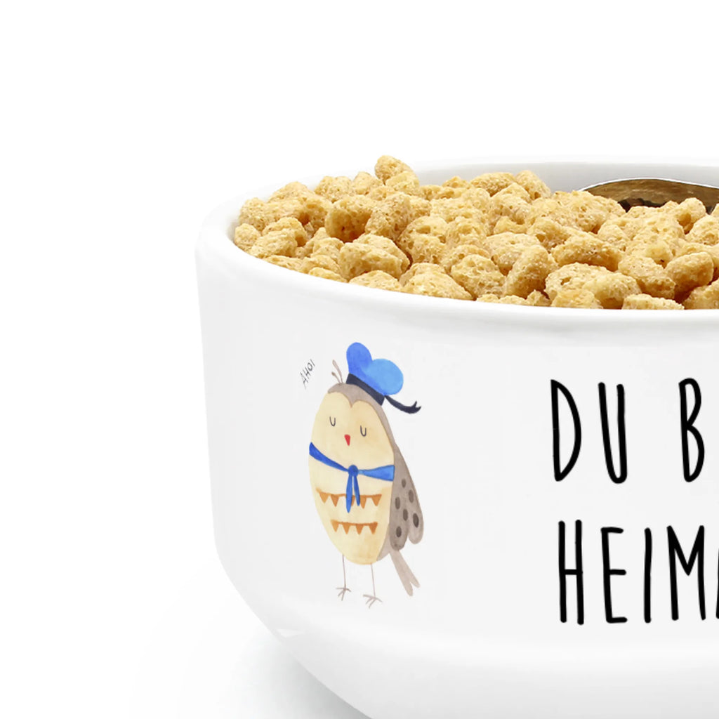 Muesli Bowl Owl sailor fruit bowl, cereal bowl, cereal dish, soup bowl, salad bowl, breakfast bowl, ceramic bowl, bowl, porcelain bowl, dessert bowl, snack bowl, owl, forest animal, bird, nocturnal, gift ideas, birthday present, illustrated, funny, romantic gift, owl decor, Owl decoration, Owl saying, Mariner, Marriage, Owl, Home port, Pun funny, Girlfriend, Sailor, Wedding anniversary gift