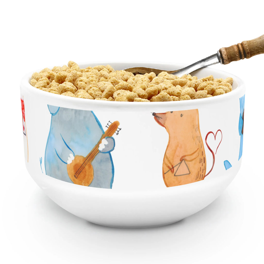 Muesli Bowl Big tape cereal dish, dessert bowl, bowl, snack bowl, porcelain bowl, cereal bowl, ceramic bowl, salad bowl, breakfast bowl, soup bowl, fruit bowl, small animals, cute, funny, cute animal motives, hand drawn, small world, funny sayings, good mood, happy, gifts, gift ideas, special gifts, animal lover, card, musicians, music, penguin, elephant, dog, dolphin, guitar, mouse, band, triangle
