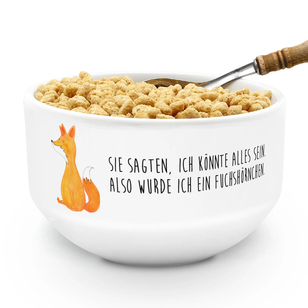 Muesli Bowl unicorn Fox cereal dish, dessert bowl, salad bowl, ceramic bowl, snack bowl, porcelain bowl, bowl, soup bowl, cereal bowl, fruit bowl, breakfast bowl, unicorn, unicorns, foxycorn, foxes, fox, fox horns