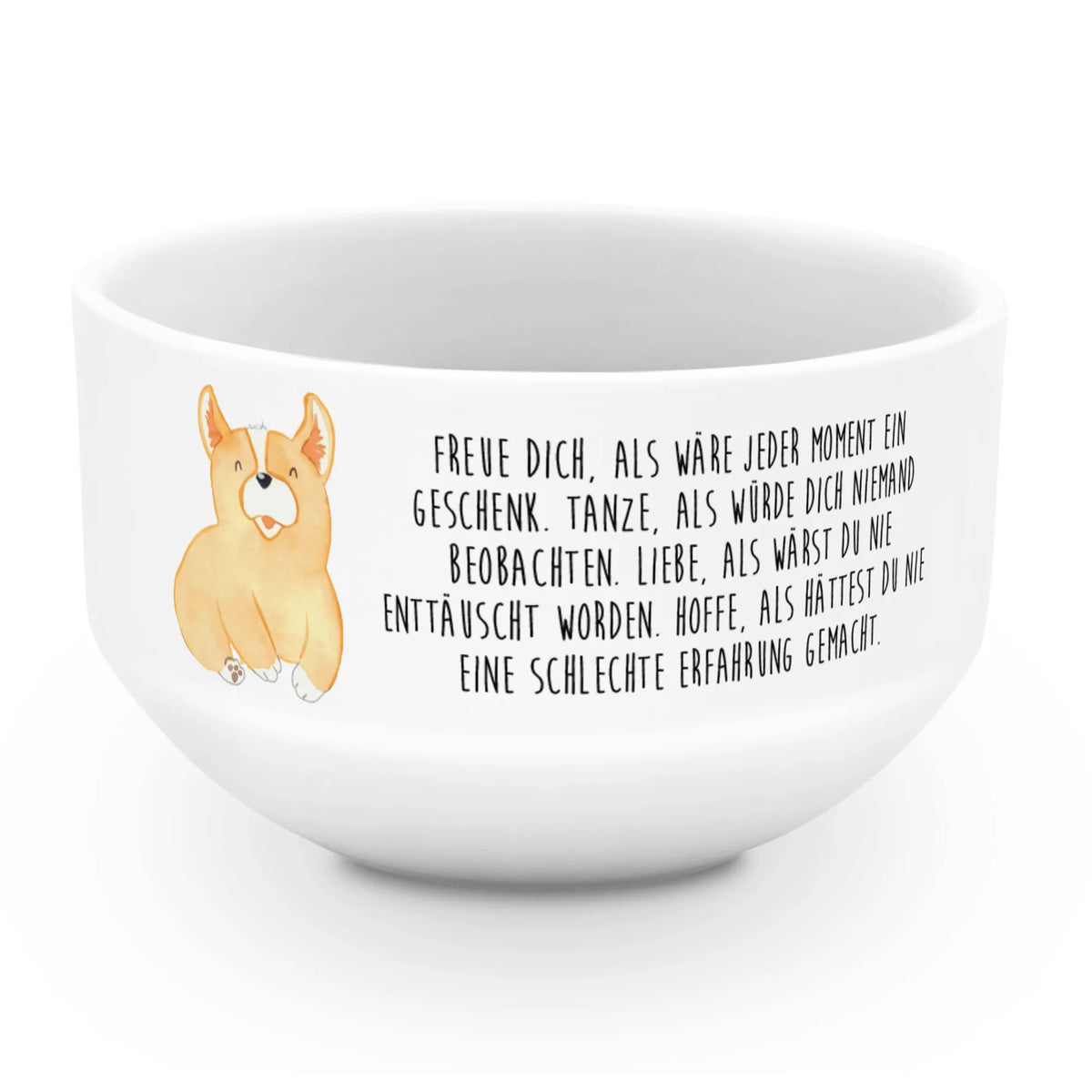 miska na musli Corgi Pies, motyw psa, zwierzę domowe, rasa psa, miłośnik zwierząt, właściciel psa, powiedzenia