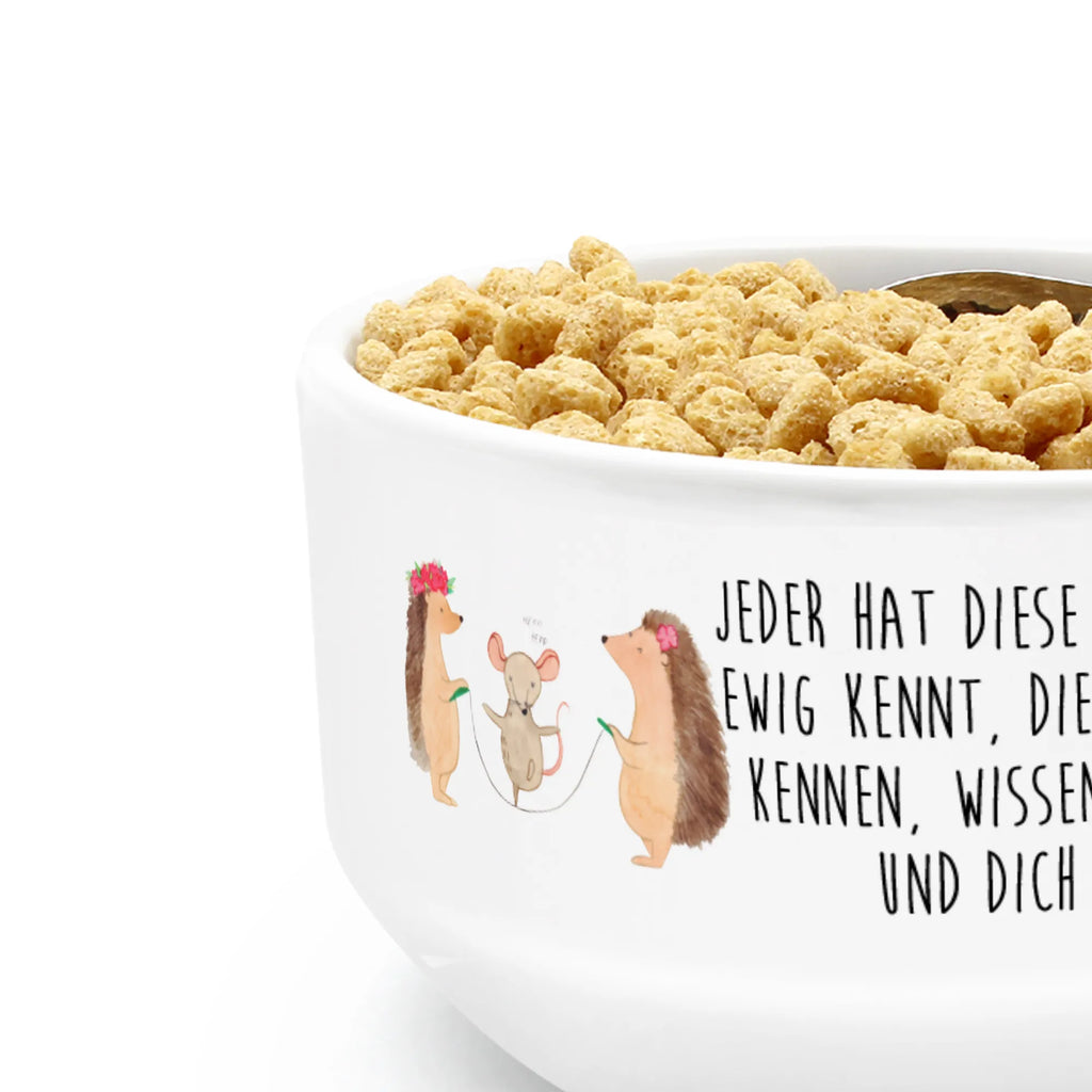 Muesli Bowl Hedgehog skipping fruit bowl, snack bowl, soup bowl, porcelain bowl, cereal dish, ceramic bowl, breakfast bowl, bowl, dessert bowl, cereal bowl, salad bowl, small animals, cute, funny, cute animal motives, hand drawn, small world, funny sayings, good mood, happy, gifts, gift ideas, special gifts, animal lover, card, kindergarten, children, mouse, rope skipping, hedgehog