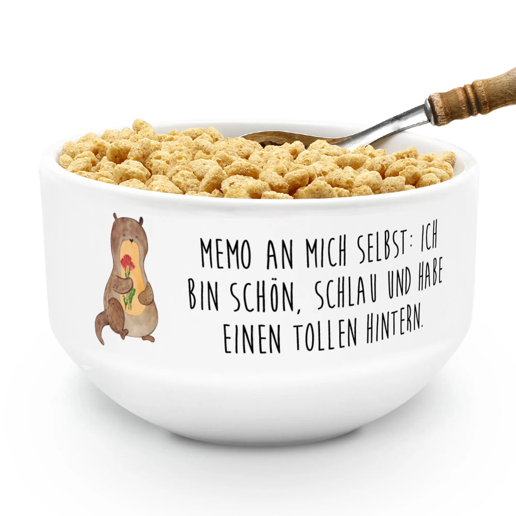 miska na musli wydra bukiet kwiatów Kuna, wydra, morska wydra