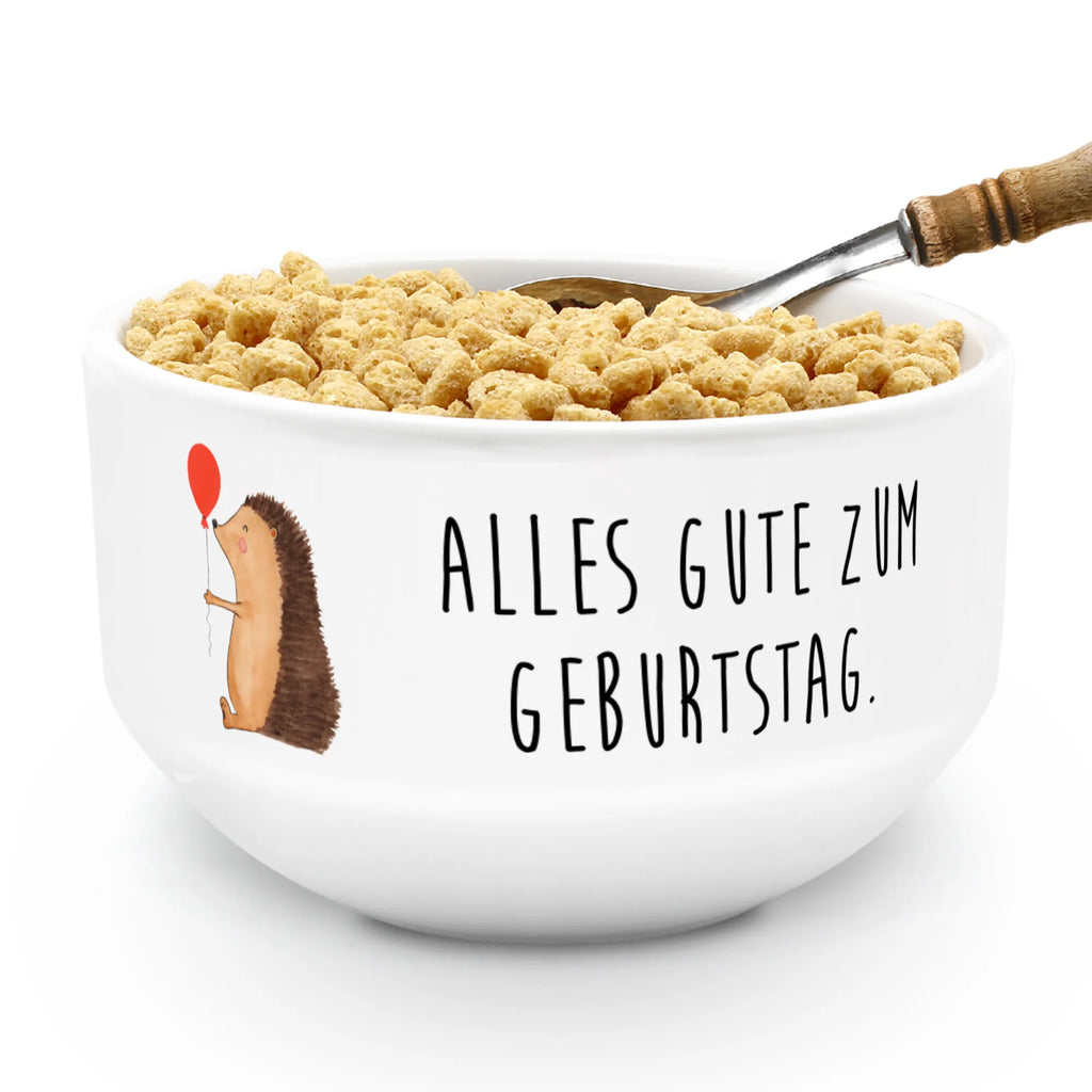 Muesli Bowl Hedgehog balloon salad bowl, fruit bowl, snack bowl, porcelain bowl, dessert bowl, ceramic bowl, soup bowl, cereal dish, cereal bowl, breakfast bowl, bowl, small animals, cute, funny, cute animal motives, hand drawn, small world, funny sayings, good mood, happy, gifts, gift ideas, special gifts, animal lover, card, Happy Birthday, Balloon, Birthday Child, hedgehog, Birthday