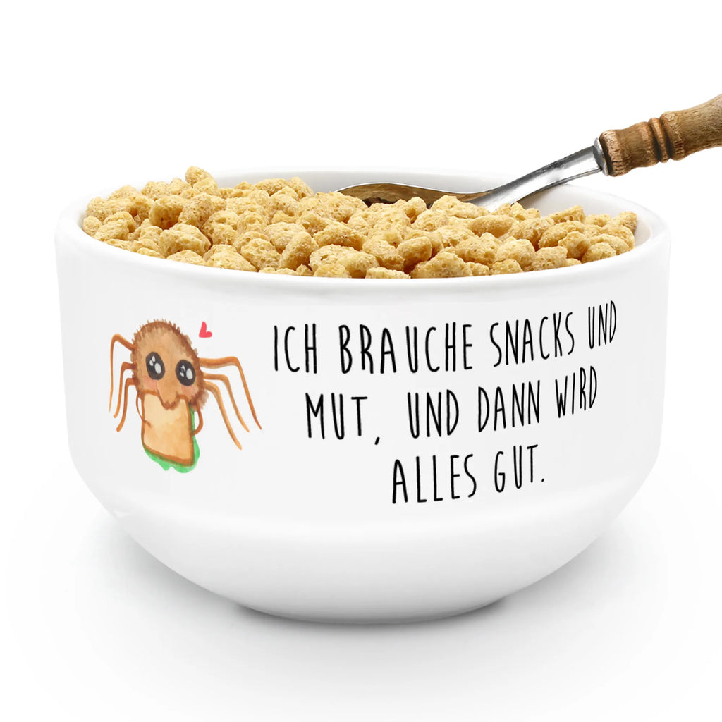 Muesli Bowl Spider Agathe Sandwich cereal dish, cereal bowl, bowl, soup bowl, breakfast bowl, ceramic bowl, fruit bowl, salad bowl, porcelain bowl, snack bowl, dessert bowl, Spider Agathe, Spider, Agathe, Videos, Merchandise