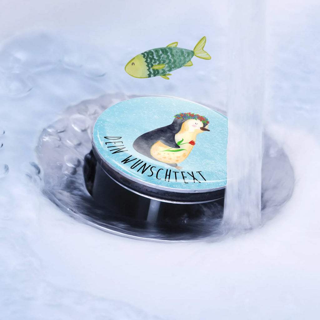 Spersonalizowany korek do umywalki pingwin kwiaty Pinguin