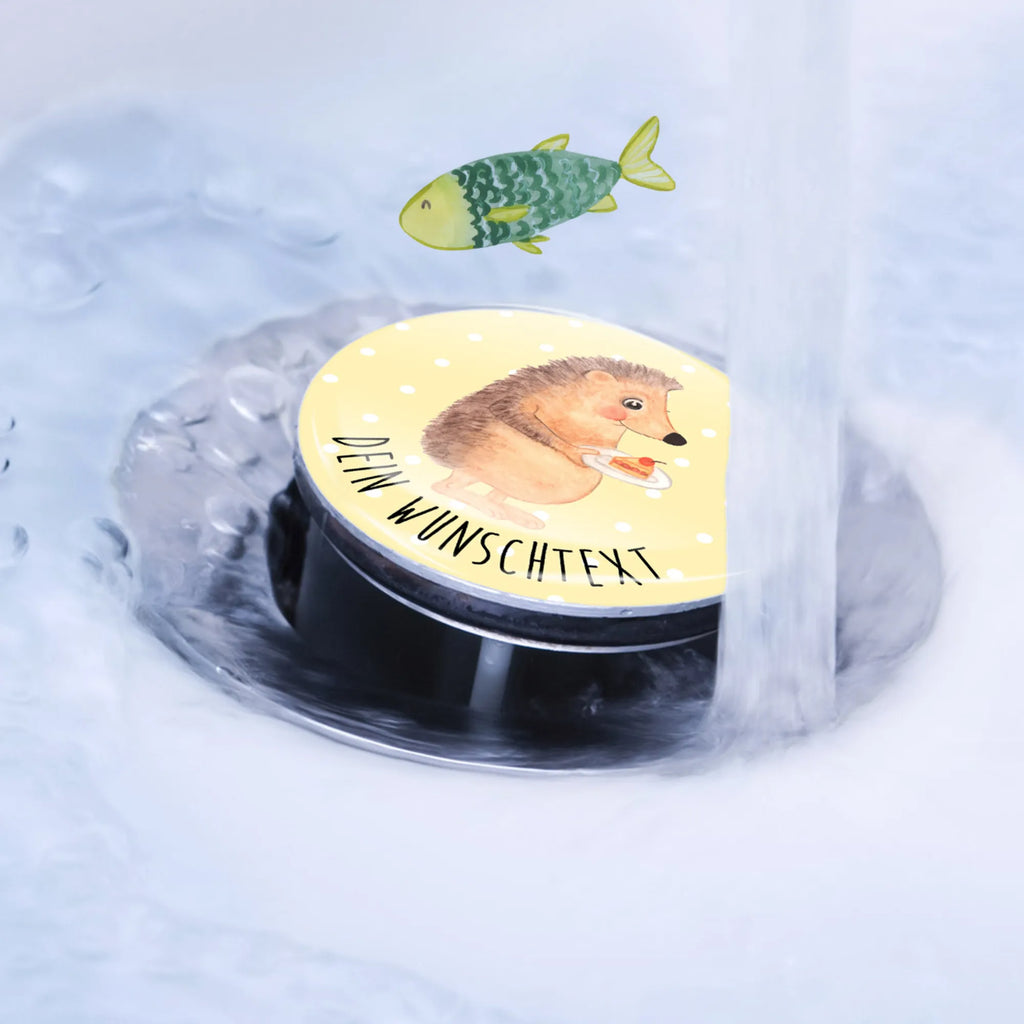 Personalized sink plug Hedgehog piece of cake small animals, cute, funny, cute animal motives, hand drawn, small world, funny sayings, good mood, happy, gifts, gift ideas, special gifts, animal lover, card, invitation party, food saying, cake, birthday cake, hedgehog, bake cake, baking gift