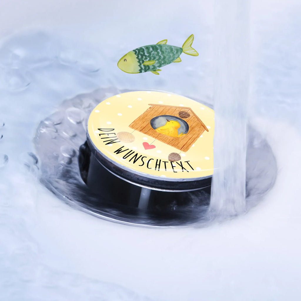 Personalized sink plug Bird House small animals, cute, funny, cute animal motives, hand drawn, small world, funny sayings, good mood, happy, gifts, gift ideas, special gifts, animal lover, card, house, Bird, castle, favorite place, birds, our house, apartment, birdhouse, home sweet home, nest, home, family