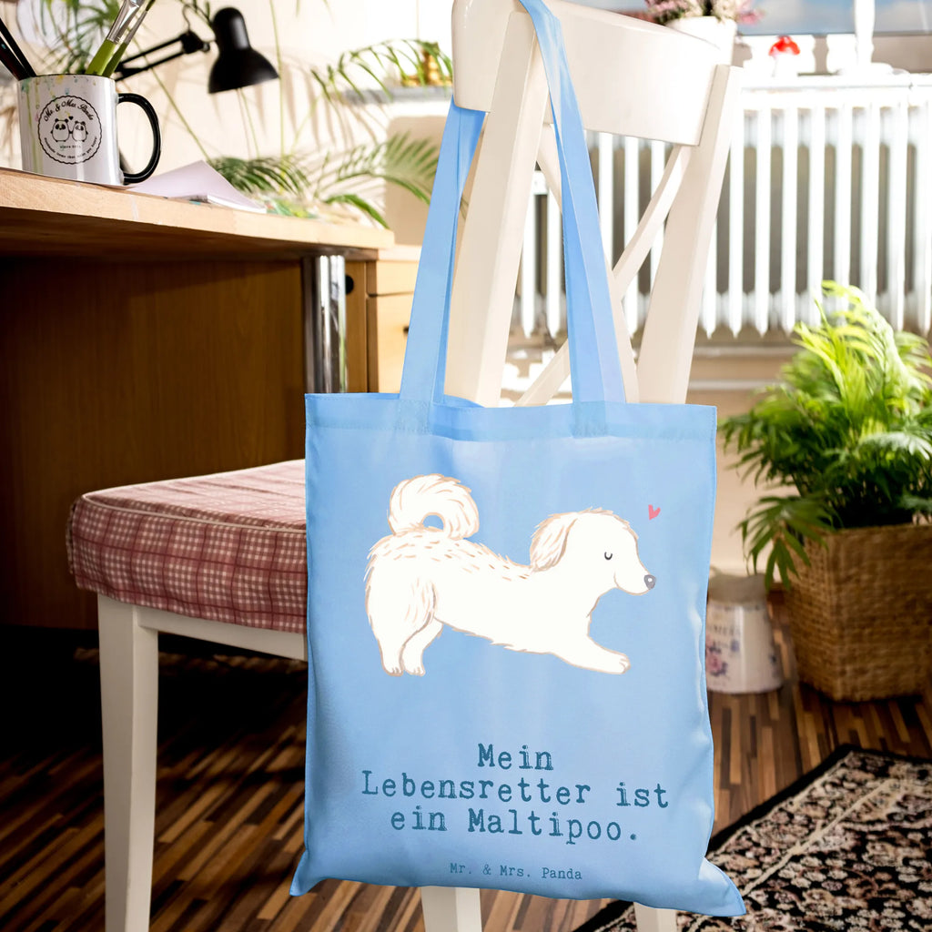 Tote bag Maltipoo Lifesaver Strandtasche, Beutel, Laptoptasche, Beuteltasche, Umhängetasche, Jutebeutel, Jutetasche, Badetasche, Tragetasche, Einkaufstasche, Schultertasche, Einkaufstüte, Stoffbeutel, Shopper, Stofftasche, Tasche, Hund, Hunderasse, Rassehund, Hundebesitzer, Geschenk, Tierfreund, Schenken, Welpe, Maltipoo, Mischling, Kreuzung
