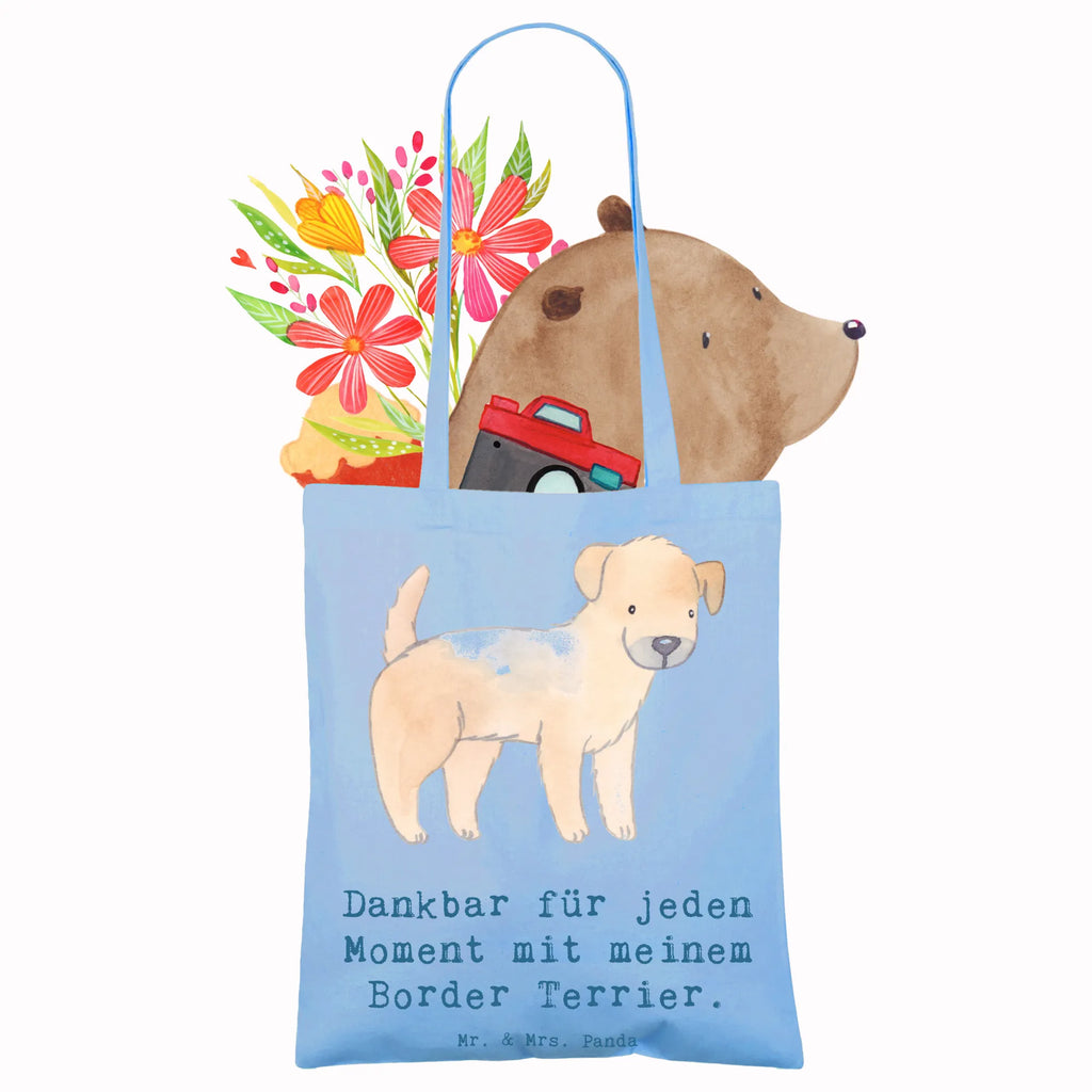 Tote bag Border Terrier Moment Einkaufstasche, Jutebeutel, Shopper, Jutetasche, Schultertasche, Stofftasche, Badetasche, Tragetasche, Laptoptasche, Stoffbeutel, Einkaufstüte, Strandtasche, Beuteltasche, Umhängetasche, Tasche, Beutel, Hund, Hunderasse, Rassehund, Hundebesitzer, Geschenk, Tierfreund, Schenken, Welpe, Border Terrier