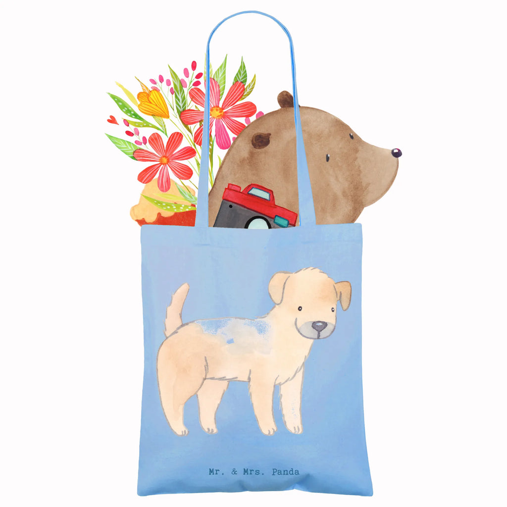 Tote bag Border Terrier Moment Einkaufstasche, Jutebeutel, Shopper, Jutetasche, Schultertasche, Stofftasche, Badetasche, Tragetasche, Laptoptasche, Stoffbeutel, Einkaufstüte, Strandtasche, Beuteltasche, Umhängetasche, Tasche, Beutel, Hund, Hunderasse, Rassehund, Hundebesitzer, Geschenk, Tierfreund, Schenken, Welpe, Border Terrier