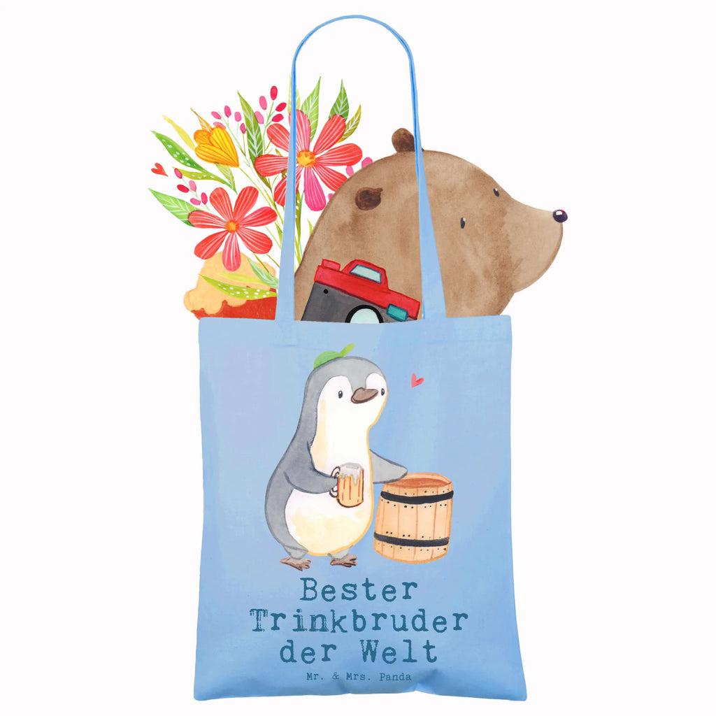 Tragetasche Pinguin Bester Trinkbruder der Welt Beuteltasche, Strandtasche, Umhängetasche, Schultertasche, Stoffbeutel, Jutetasche, Badetasche, Stofftasche, Jutebeutel, Einkaufstüte, Tragetasche, Laptoptasche, Einkaufstasche, Tasche, Beutel, Shopper, für, Dankeschön, Geschenk, Schenken, Geburtstag, Geburtstagsgeschenk, Geschenkidee, Danke, Bedanken, Mitbringsel, Freude machen, Geschenktipp, Trinken, Party, Kumpel, Kleinigkeit, Trinkkumpel, Saufkumpane, Trinkbruder, Kumpane