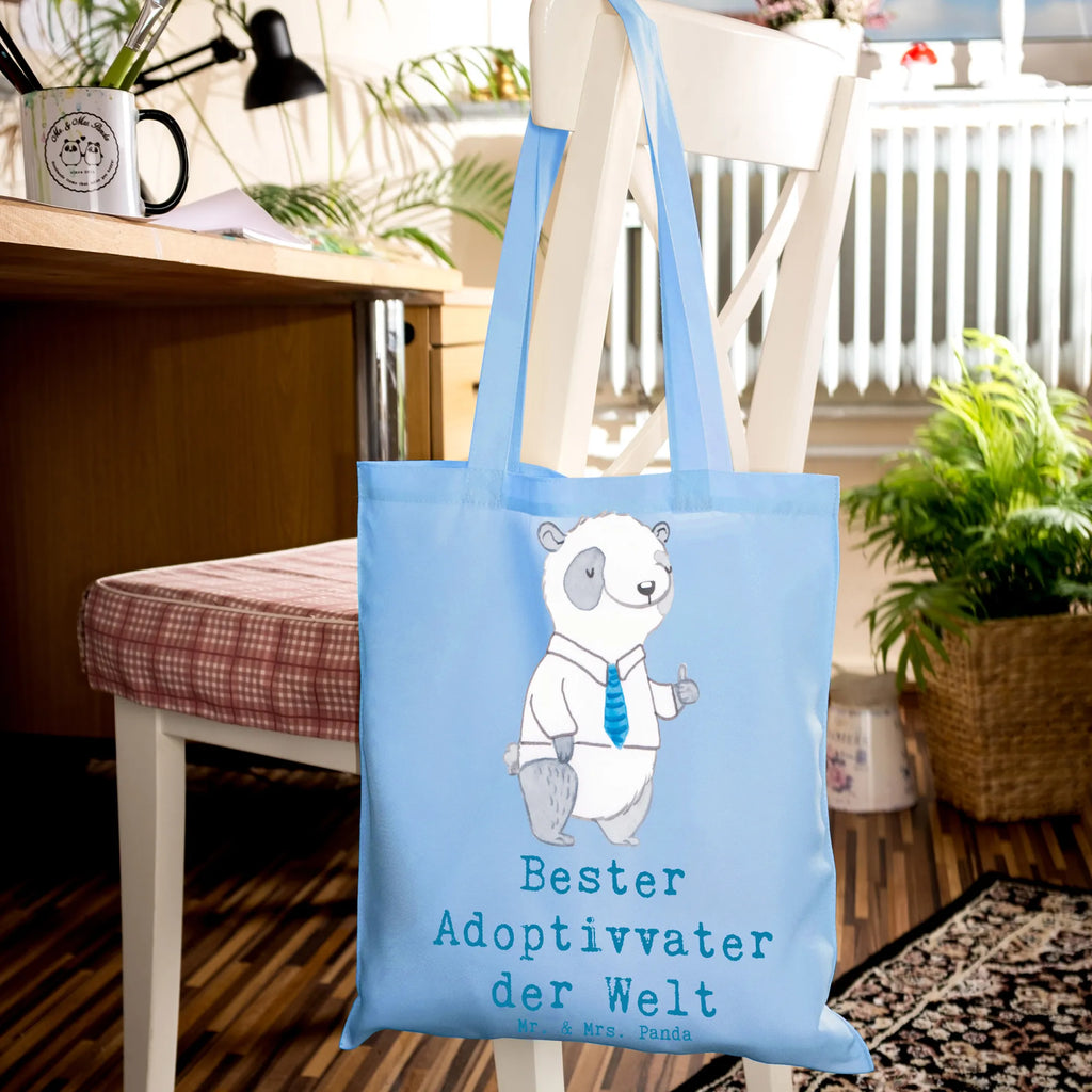 Tote bag panda Best adoptive father in the world Einkaufstasche, Schultertasche, Tragetasche, Stoffbeutel, Jutebeutel, Shopper, Tasche, Laptoptasche, Beutel, Strandtasche, Umhängetasche, Jutetasche, Stofftasche, Beuteltasche, Einkaufstüte, Badetasche, für, Dankeschön, Geschenk, Schenken, Geburtstag, Geburtstagsgeschenk, Geschenkidee, Danke, Bedanken, Mitbringsel, Freude machen, Geschenktipp, witzig, Abschluss, Sohn, Studium, Musterschüler, Spaß, Alumni, Student, Studienabschluss, lustig, Hochschule, Universität, Bachelor, Studenten, Uni