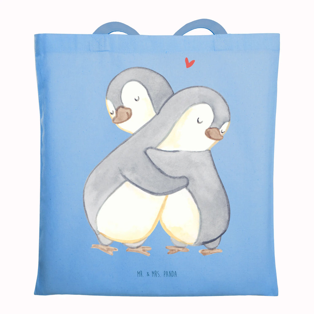 Tote bag penguins Cuddle Strandtasche, Einkaufstüte, Beutel, Beuteltasche, Shopper, Umhängetasche, Laptoptasche, Einkaufstasche, Stofftasche, Jutetasche, Jutebeutel, Tasche, Tragetasche, Schultertasche, Stoffbeutel, Badetasche, Liebe, Partner, Freund, Freundin, Ehemann, Ehefrau, Heiraten, Verlobung, Heiratsantrag, Liebesgeschenk, Jahrestag, Hocheitstag, Valentinstag, Hochzeitstag, Geschenk für Frauen, Geschenk für Freundin, Mitbringsel, für Männer, für Ehemann, Geschenk für Partner, Liebesbeweis