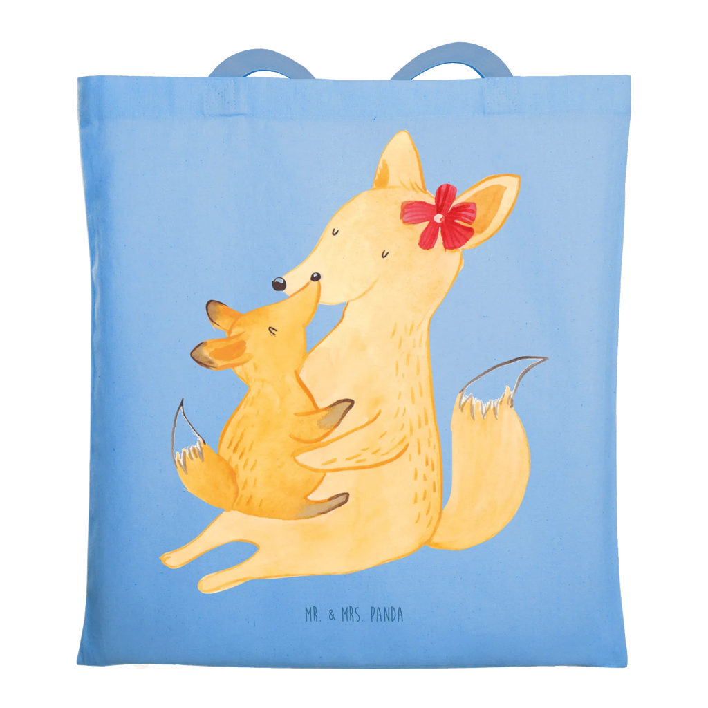 Tote bag Fox mummy Schultertasche, Beutel, Jutebeutel, Tasche, Umhängetasche, Tragetasche, Stoffbeutel, Einkaufstüte, Jutetasche, Stofftasche, Beuteltasche, Einkaufstasche, Shopper, Strandtasche, Laptoptasche, Badetasche, Familie, Vatertag, Muttertag, Bruder, Schwester, Mama, Papa, Oma, Opa, Lieblingstochter, Mutter, Tochter, Geschenk, Beste Tochter