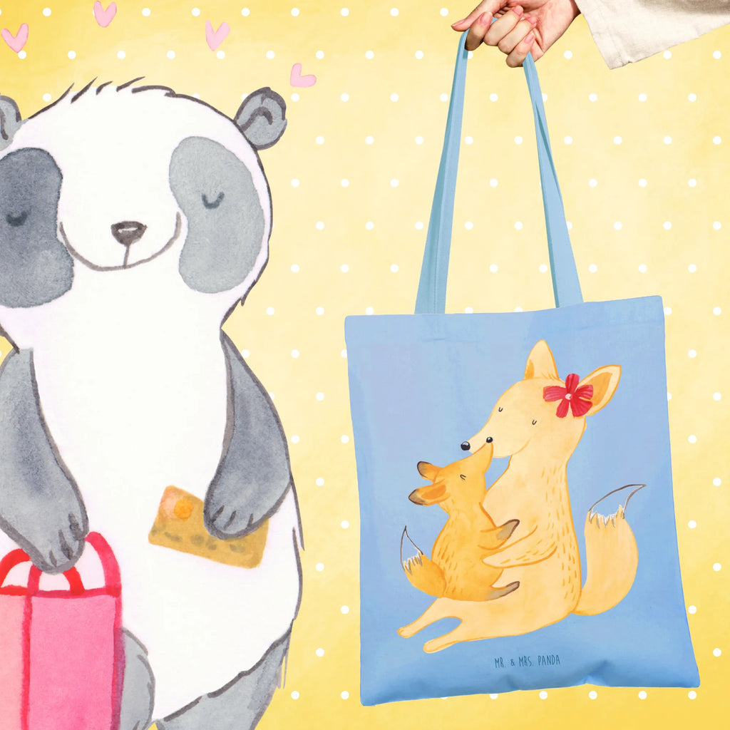 Tote bag Fox mummy Schultertasche, Beutel, Jutebeutel, Tasche, Umhängetasche, Tragetasche, Stoffbeutel, Einkaufstüte, Jutetasche, Stofftasche, Beuteltasche, Einkaufstasche, Shopper, Strandtasche, Laptoptasche, Badetasche, Familie, Vatertag, Muttertag, Bruder, Schwester, Mama, Papa, Oma, Opa, Lieblingstochter, Mutter, Tochter, Geschenk, Beste Tochter