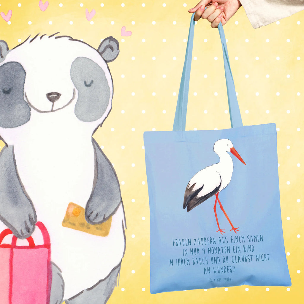 Tote bag Stork Stoffbeutel, Tasche, Laptoptasche, Badetasche, Jutetasche, Stofftasche, Beutel, Jutebeutel, Schultertasche, Beuteltasche, Strandtasche, Tragetasche, Einkaufstasche, Umhängetasche, Shopper, Einkaufstüte, Tiermotive, Gute Laune, lustige Sprüche, Tiere, Mutter werden, Schwangerschaft, Schwanger, Storch, Baby, Mütter, Störche, Mutter, Geburt, Babybauch