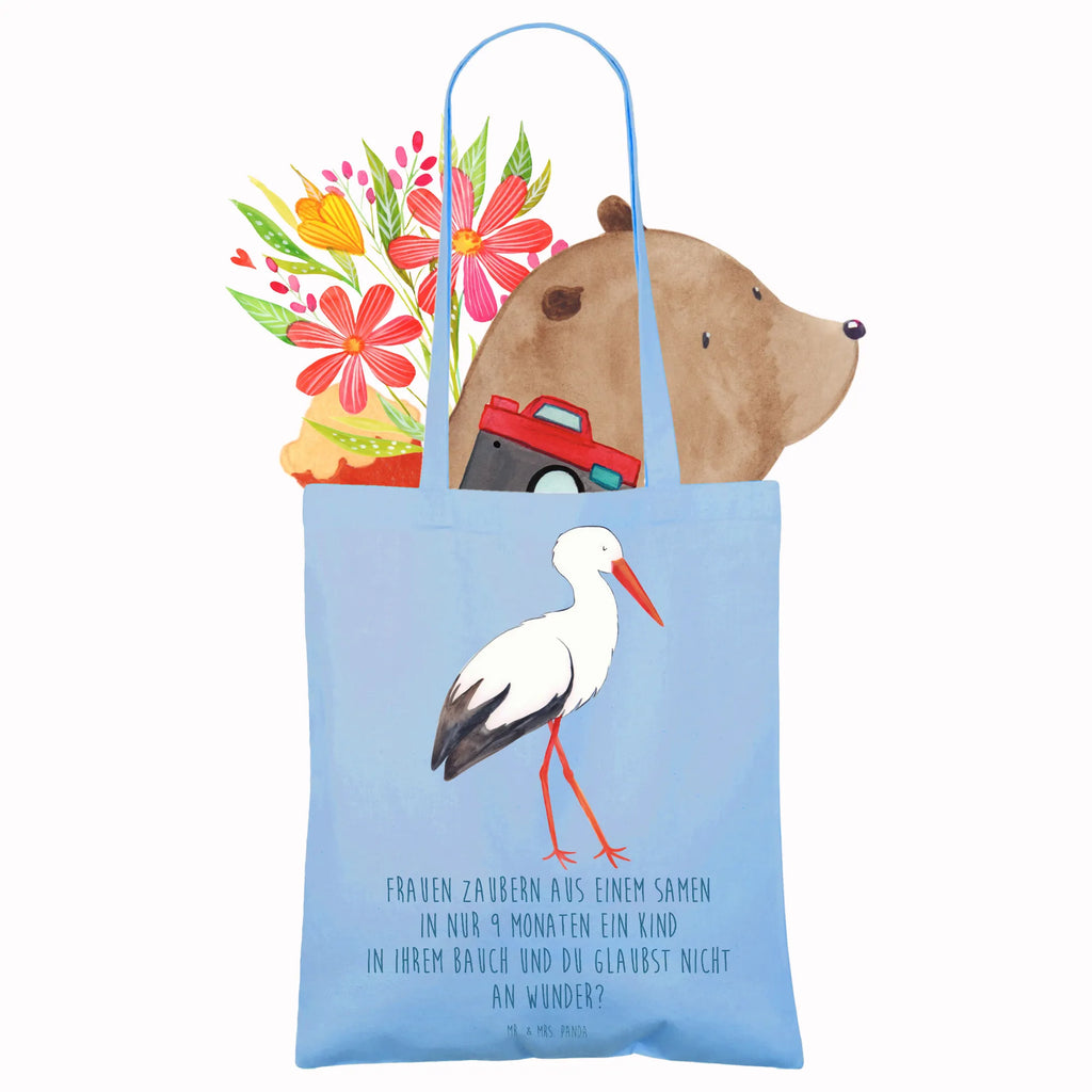 Tote bag Stork Stoffbeutel, Tasche, Laptoptasche, Badetasche, Jutetasche, Stofftasche, Beutel, Jutebeutel, Schultertasche, Beuteltasche, Strandtasche, Tragetasche, Einkaufstasche, Umhängetasche, Shopper, Einkaufstüte, Tiermotive, Gute Laune, lustige Sprüche, Tiere, Mutter werden, Schwangerschaft, Schwanger, Storch, Baby, Mütter, Störche, Mutter, Geburt, Babybauch