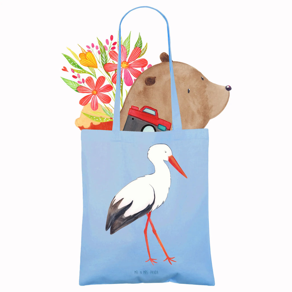 Tote bag Stork Stoffbeutel, Tasche, Laptoptasche, Badetasche, Jutetasche, Stofftasche, Beutel, Jutebeutel, Schultertasche, Beuteltasche, Strandtasche, Tragetasche, Einkaufstasche, Umhängetasche, Shopper, Einkaufstüte, Tiermotive, Gute Laune, lustige Sprüche, Tiere, Mutter werden, Schwangerschaft, Schwanger, Storch, Baby, Mütter, Störche, Mutter, Geburt, Babybauch