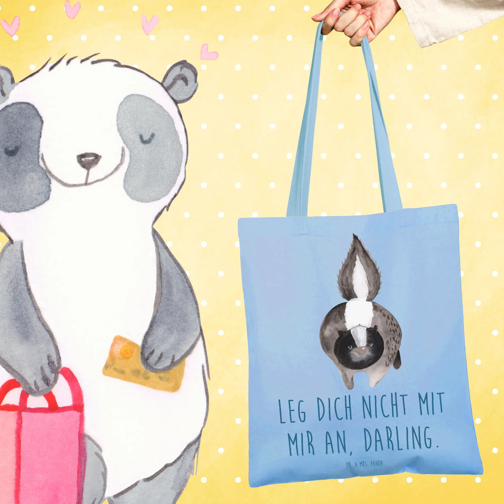 Tote bag skunk attack shopping bag, Carrier bag, shopper, pouch, jute bag, bag, cotton bag, cloth bag, shoulder bag, Skunk, skunk, threatening, stinker, stinky, predator, wild animal, angry