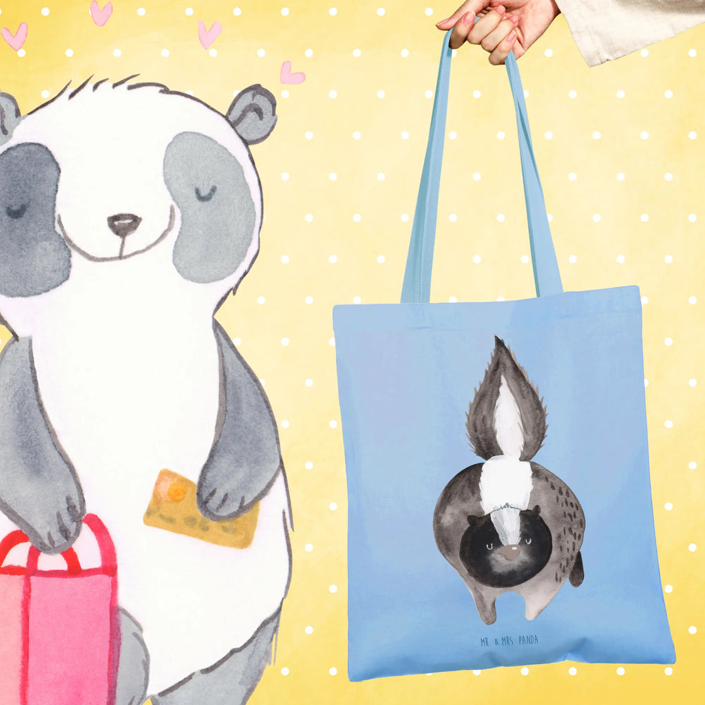 Tote bag skunk attack shopping bag, Carrier bag, shopper, pouch, jute bag, bag, cotton bag, cloth bag, shoulder bag, Skunk, skunk, threatening, stinker, stinky, predator, wild animal, angry